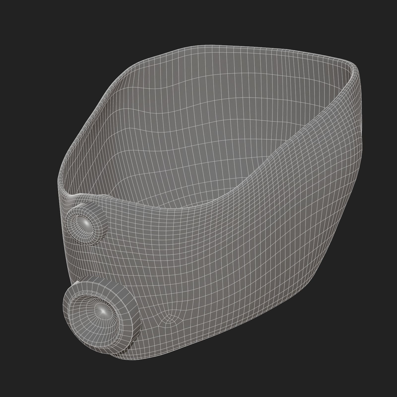 Gas mask helmet 3d model scifi Low-poly Low-poly 3D model_10