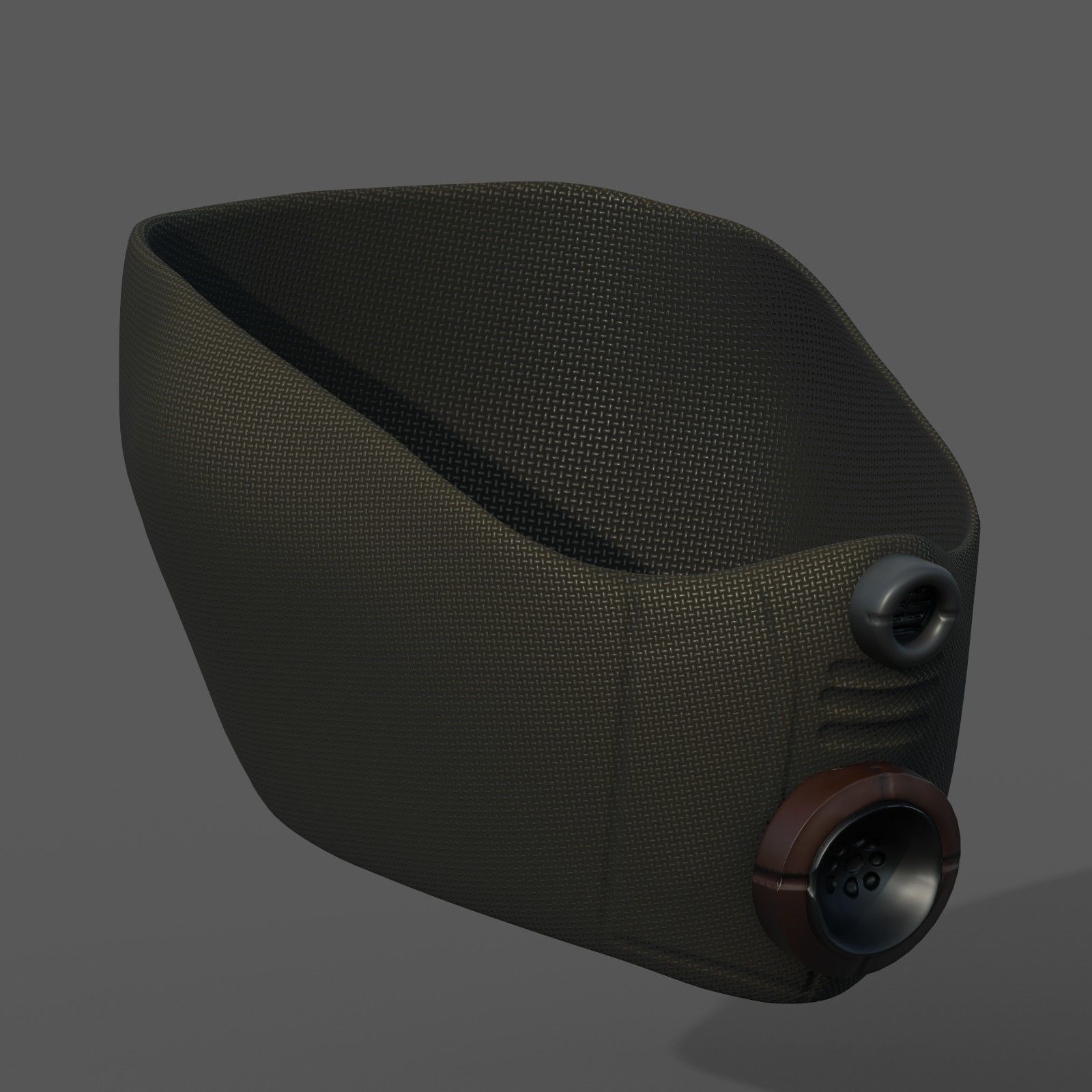 Gas mask helmet 3d model scifi Low-poly Low-poly 3D model_7