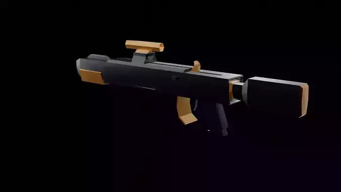 Low Poly Sci-Fi Weapon Free low-poly 3D model