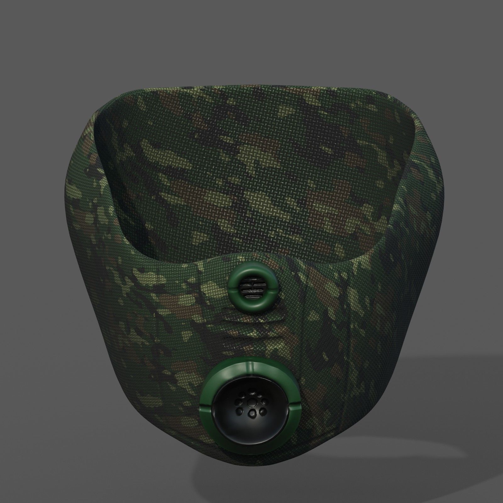 Gas mask helmet 3d model scifi Low-poly Low-poly 3D model_2