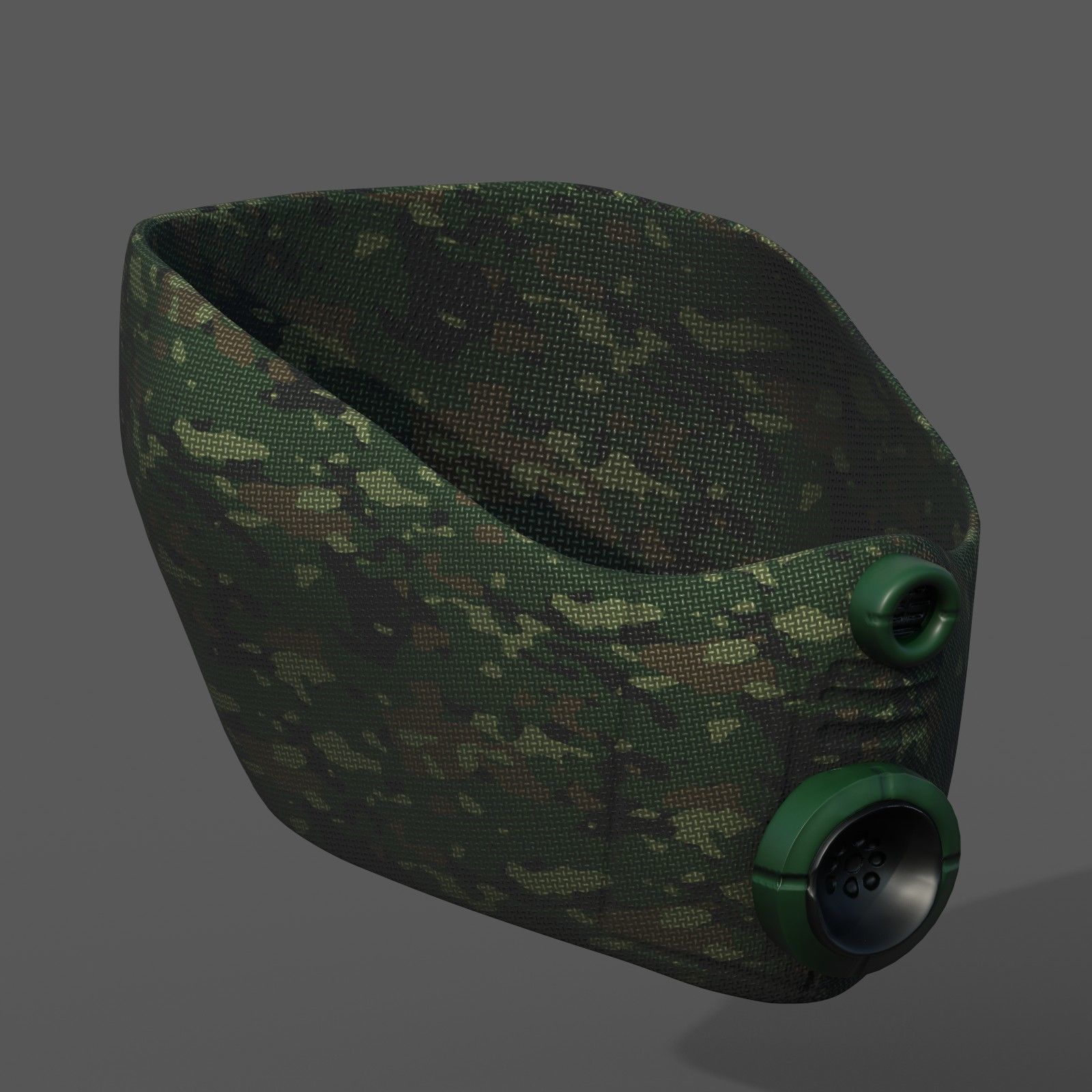 Gas mask helmet 3d model scifi Low-poly Low-poly 3D model_3