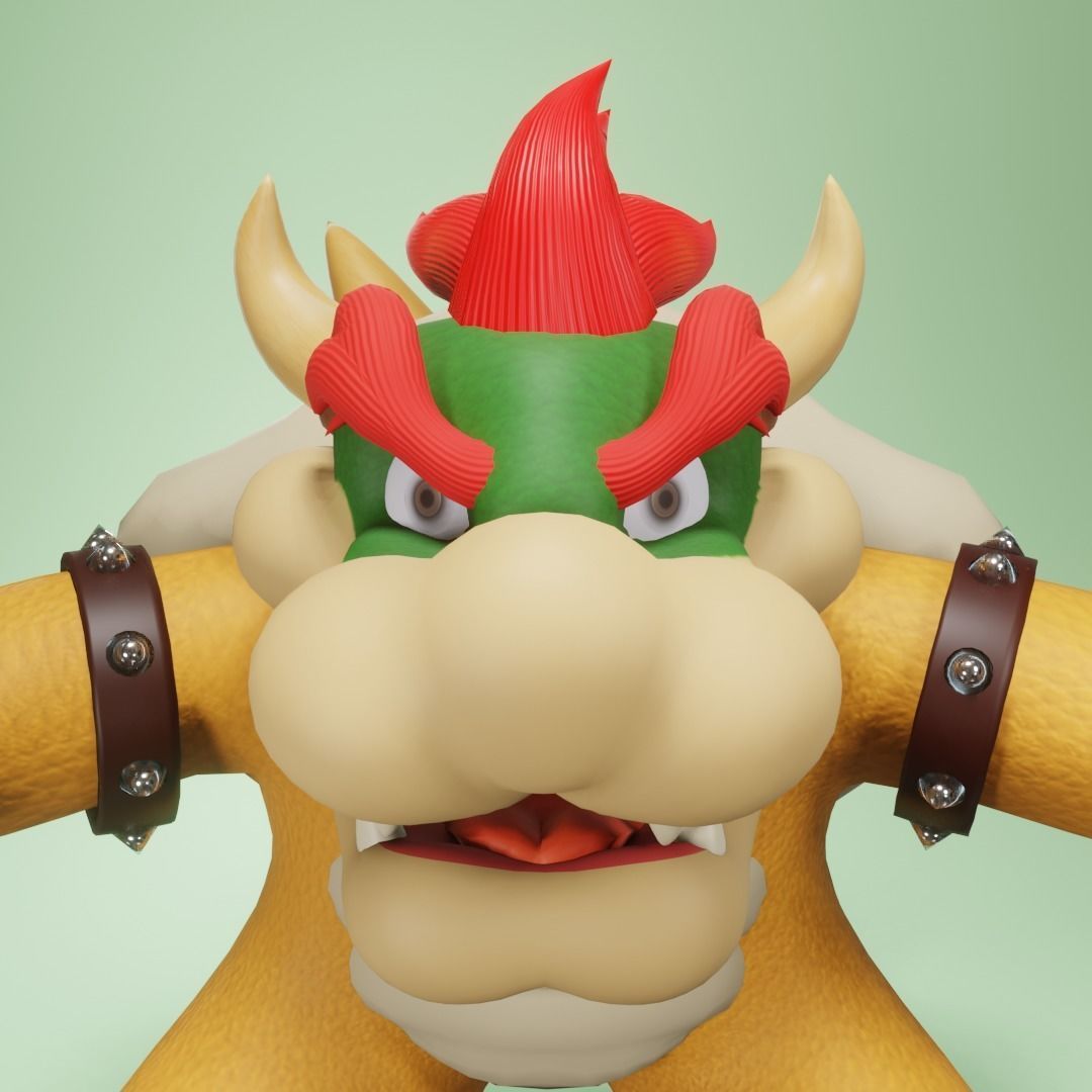 Bouzer nintendo character Low-poly 3D model_4
