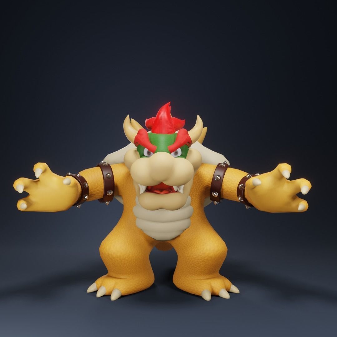 Bouzer nintendo character Low-poly 3D model_5