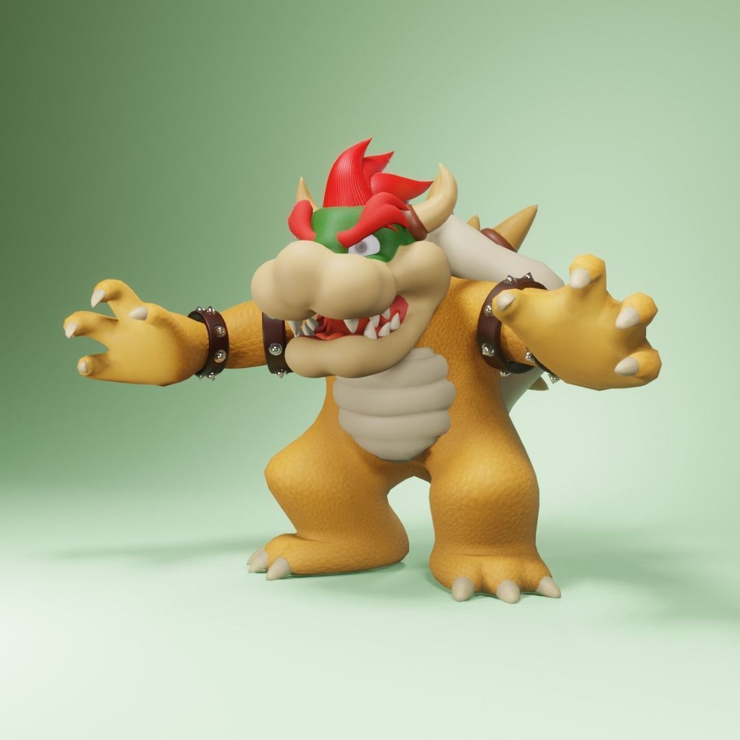 Bouzer nintendo character Low-poly 3D model_11
