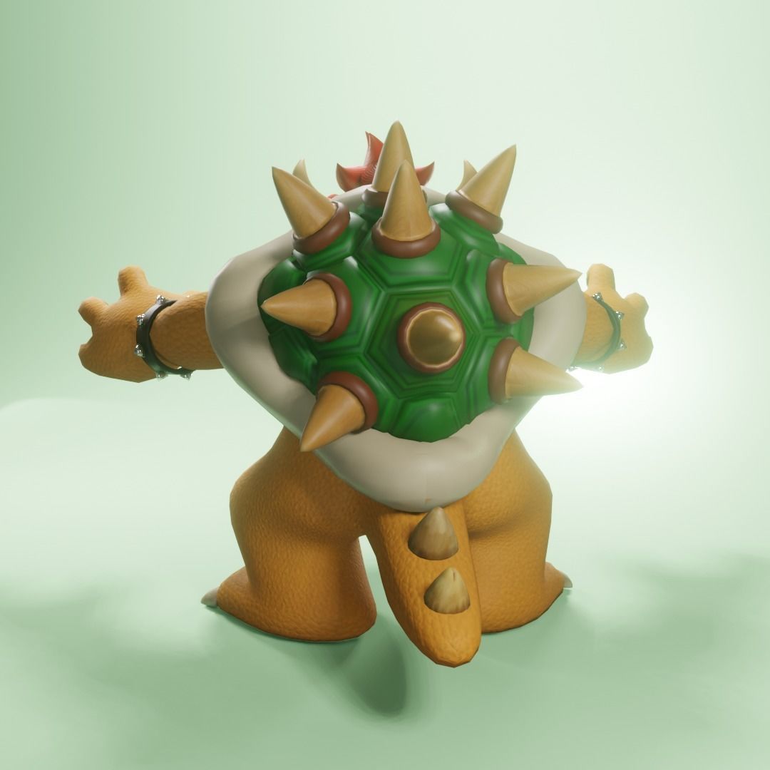 Bouzer nintendo character Low-poly 3D model_2