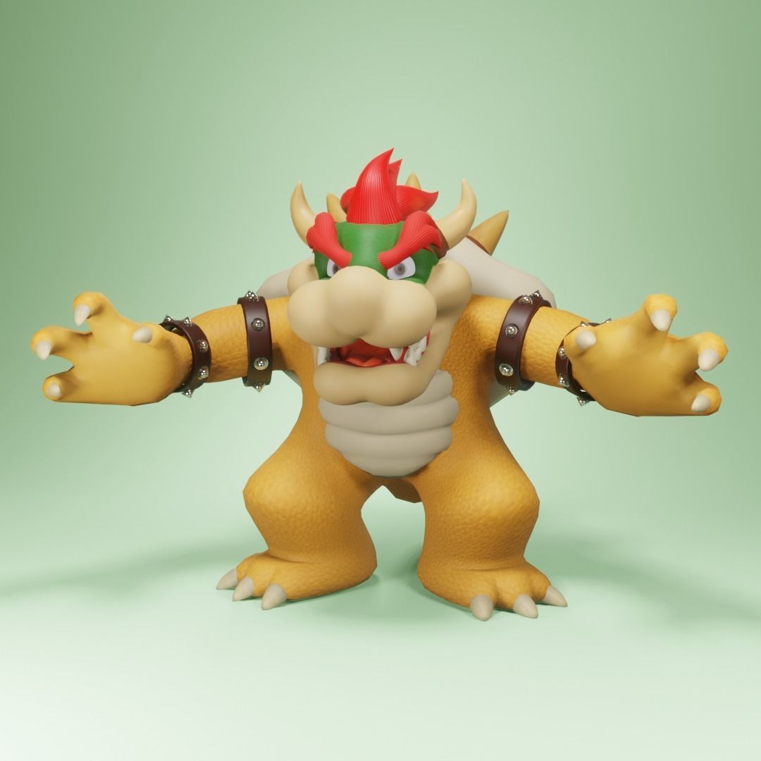 Bouzer nintendo character Low-poly 3D model_8