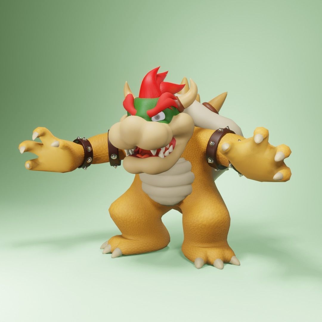 Bouzer nintendo character Low-poly 3D model_9