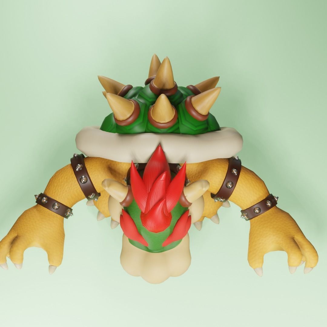 Bouzer nintendo character Low-poly 3D model_3