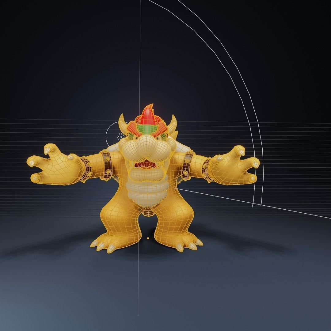 Bouzer nintendo character Low-poly 3D model_7