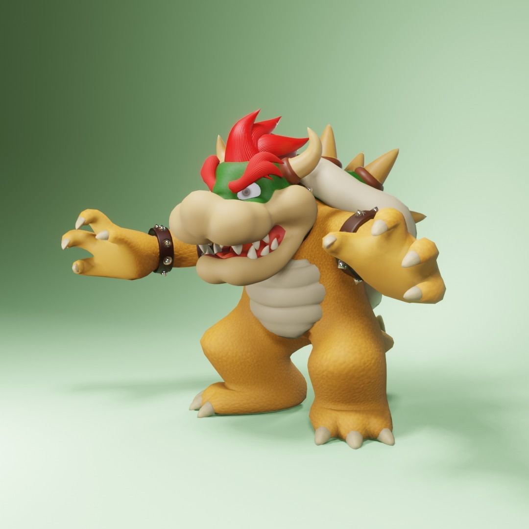 Bouzer nintendo character Low-poly 3D model_10
