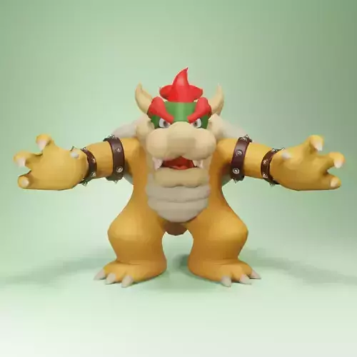 Bouzer nintendo character Low-poly 3D model