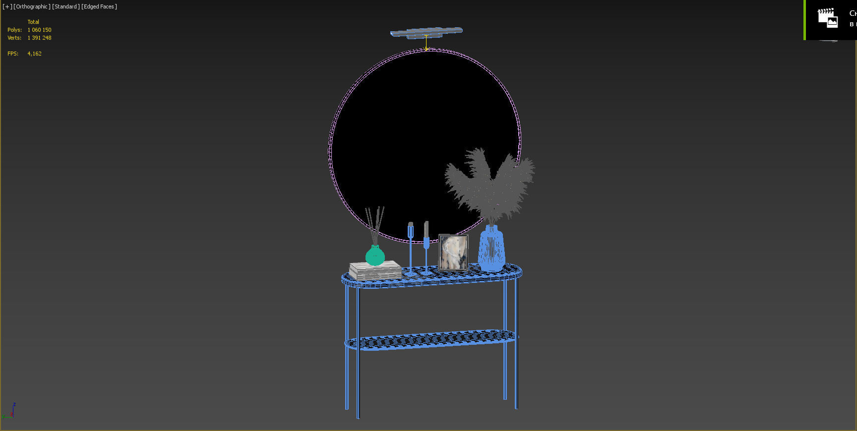 Decorative set in the hallway 3D model_5