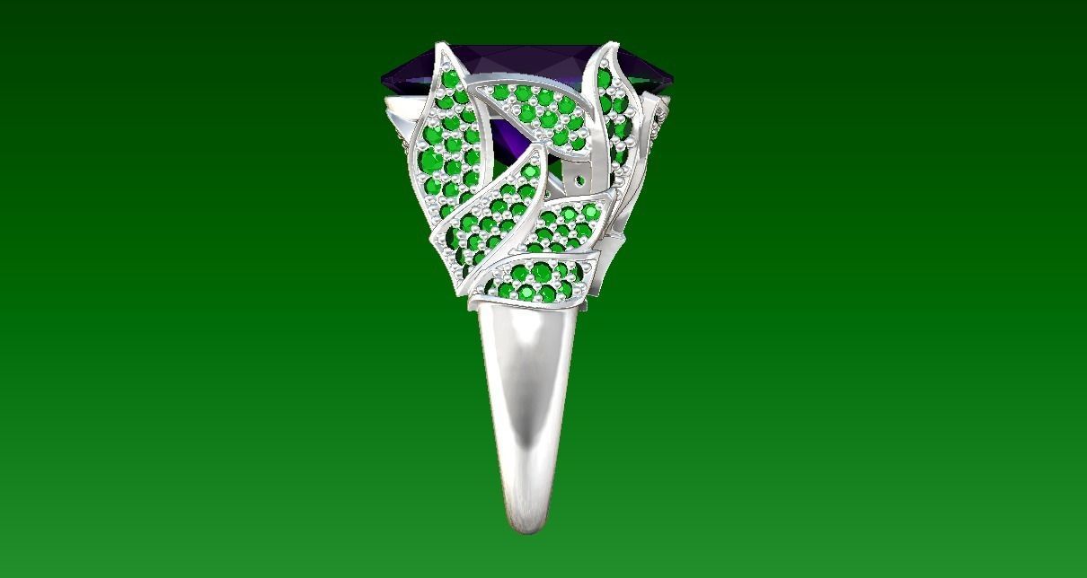 Nature ring 3D print model_4