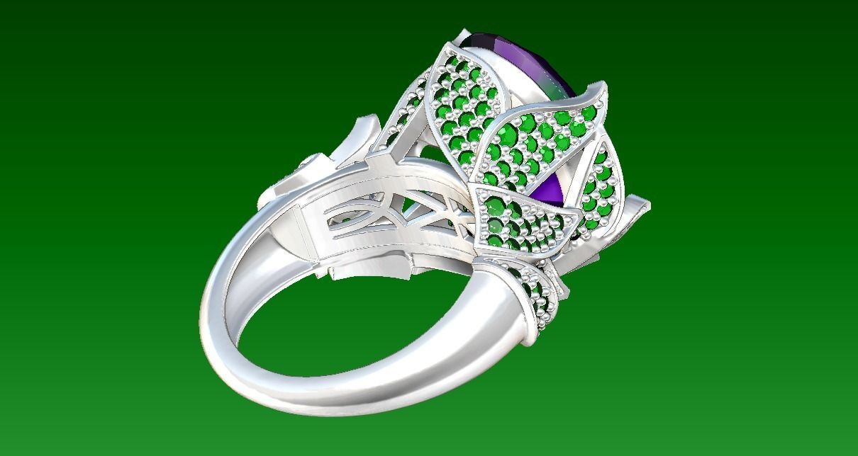 Nature ring 3D print model_2