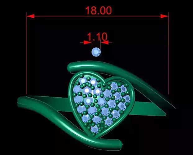 JEWELLERY heart shaped ring