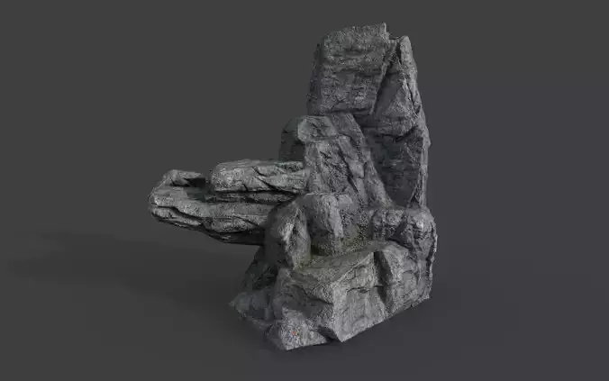 Cliff Rock 2-1 Low-poly 3D model Cliff Rock 2-1 Low-poly 3D model