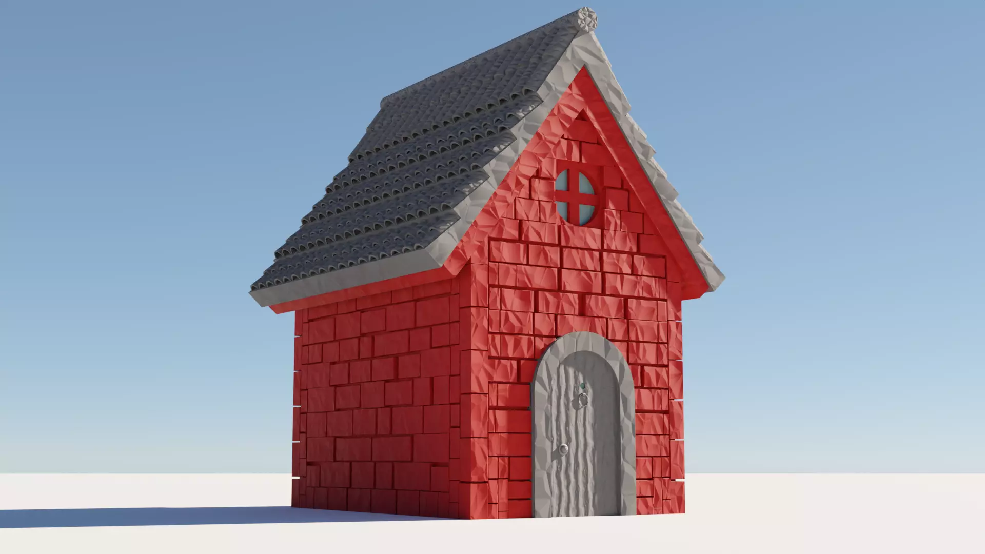 Cartoon House Low-poly 3D model