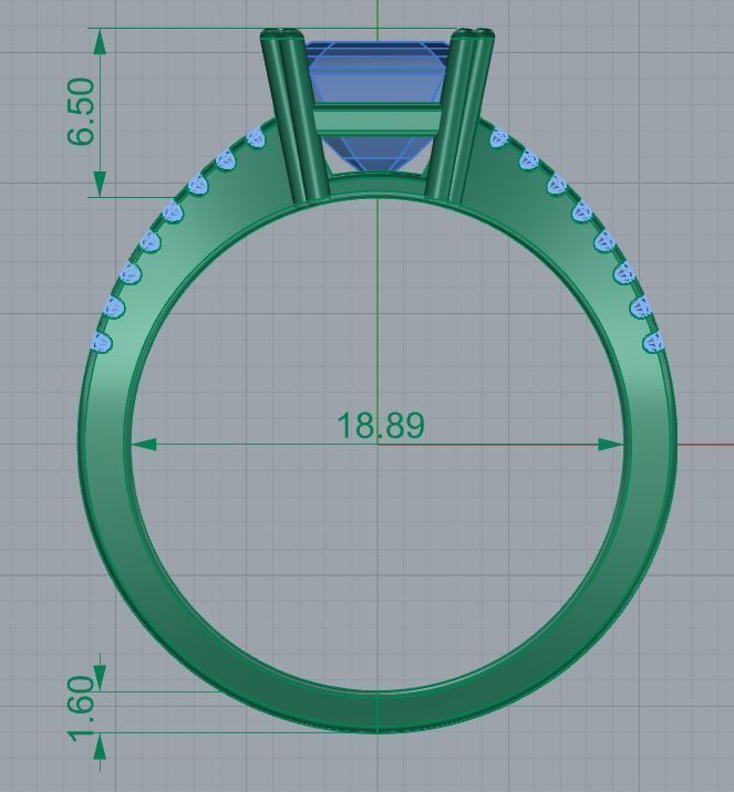 diamond ring 68 3D print model_2