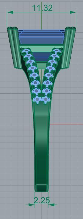 diamond ring 68 3D print model_3