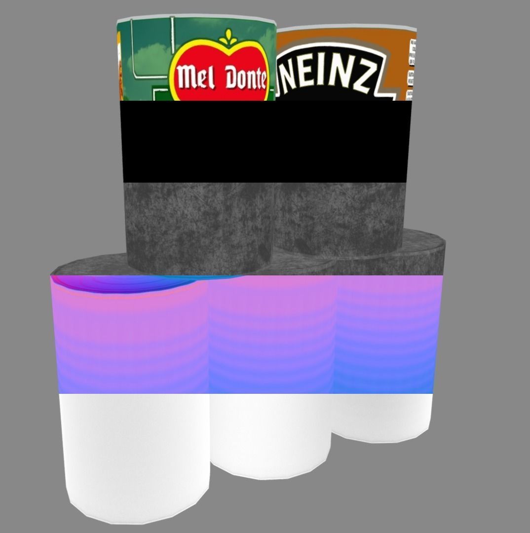 Low poly cans can of tomato soup Low-poly 3D model_20