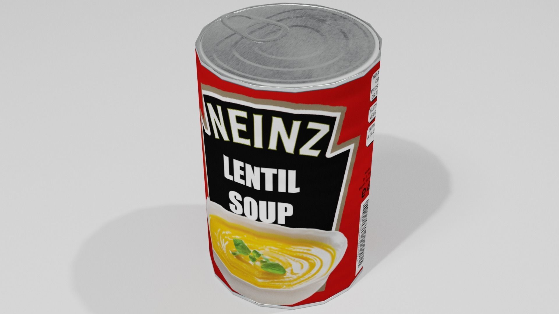 Low poly cans can of tomato soup Low-poly 3D model_10