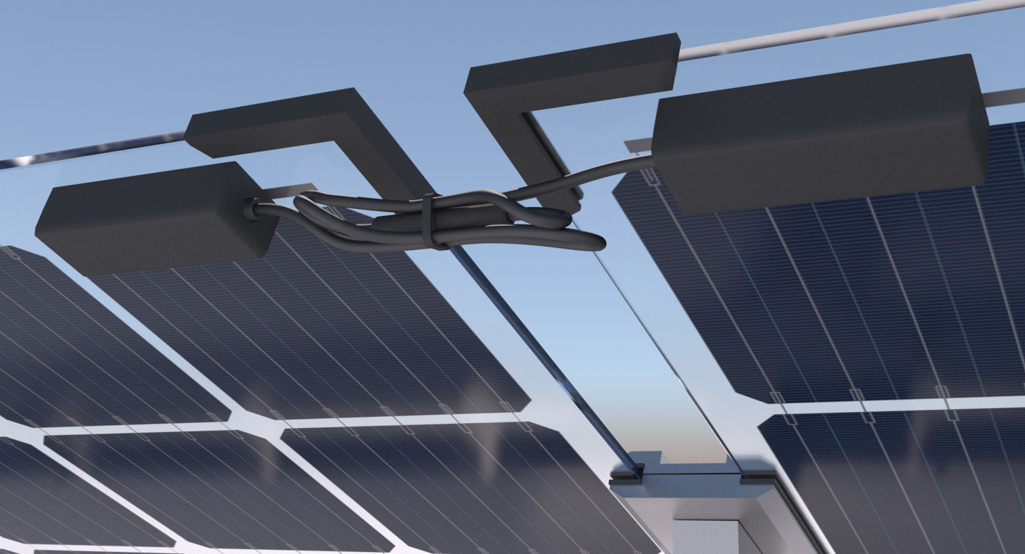 Bifacial solar panels - Static 3D model_5