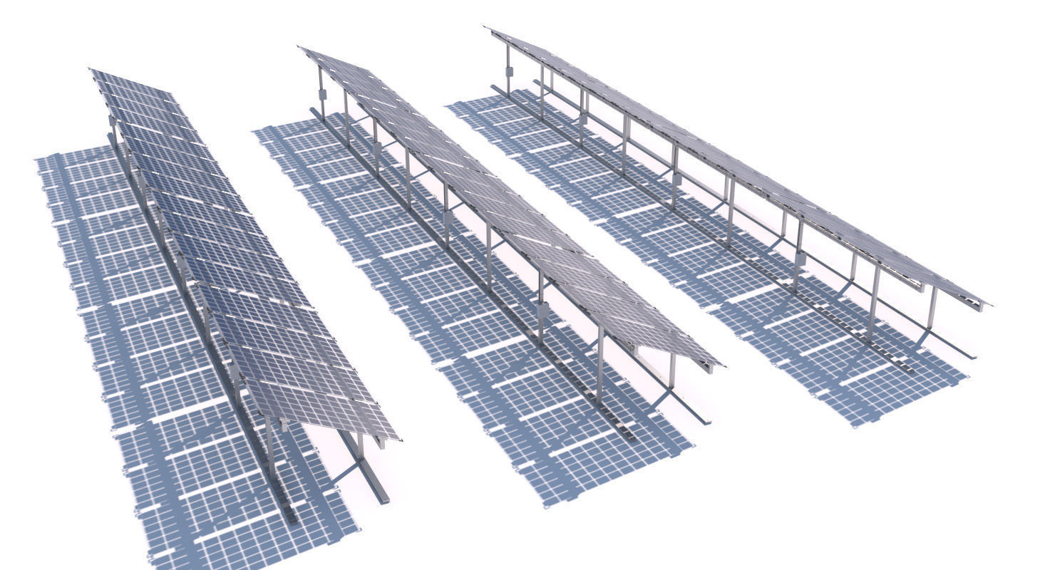 Bifacial solar panels - Static 3D model_7