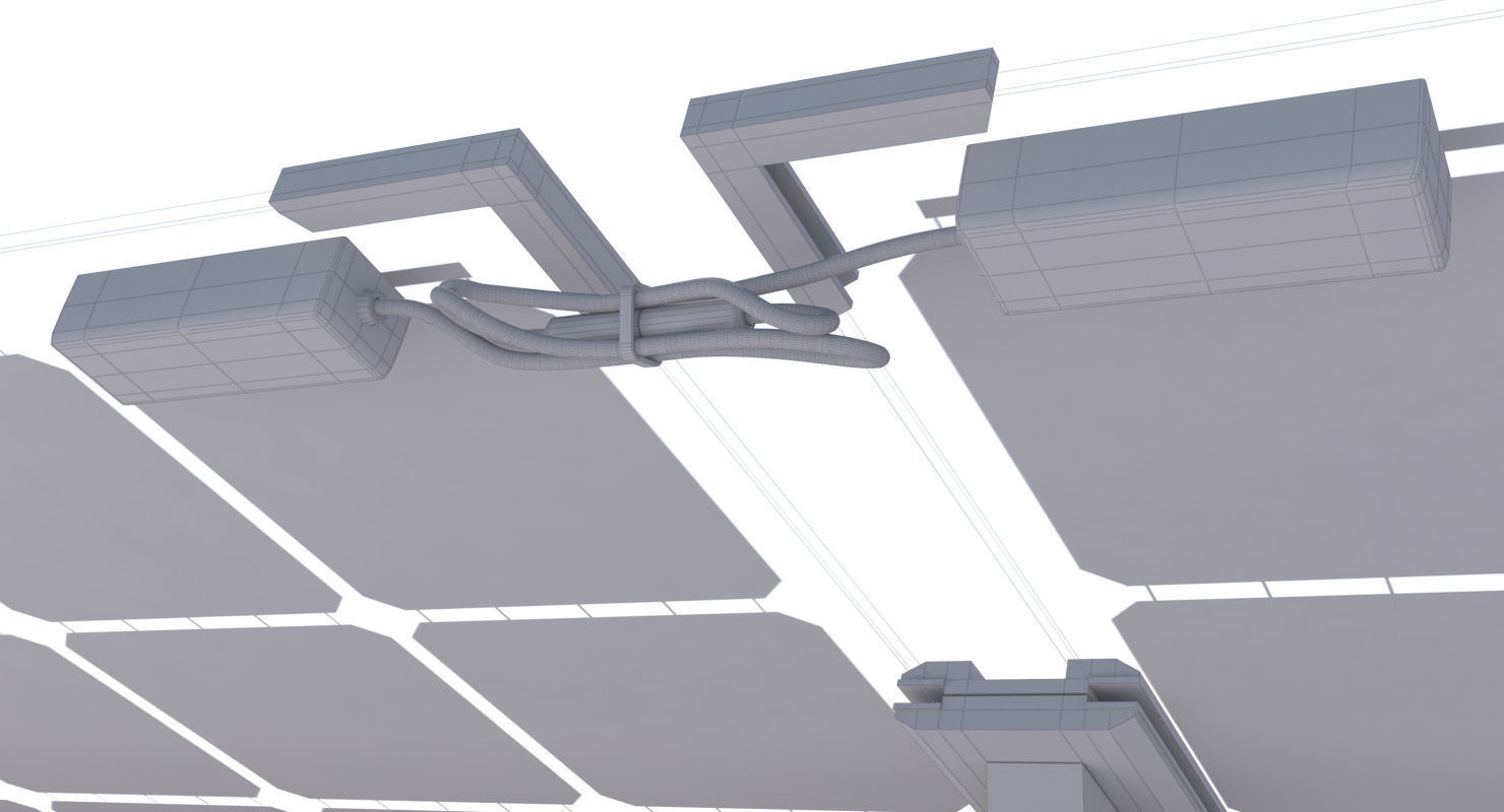 Bifacial solar panels - Static 3D model_12