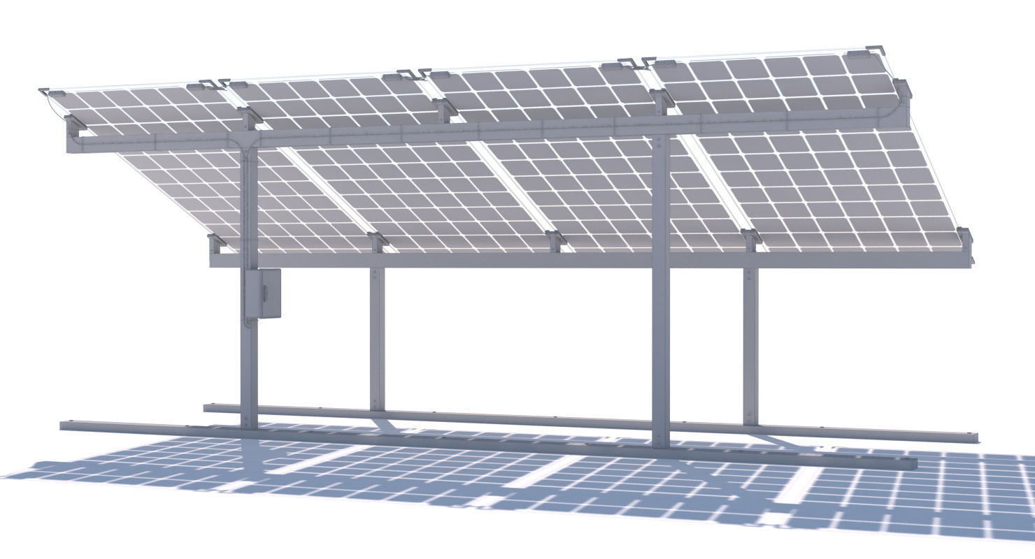 Bifacial solar panels - Static 3D model_9