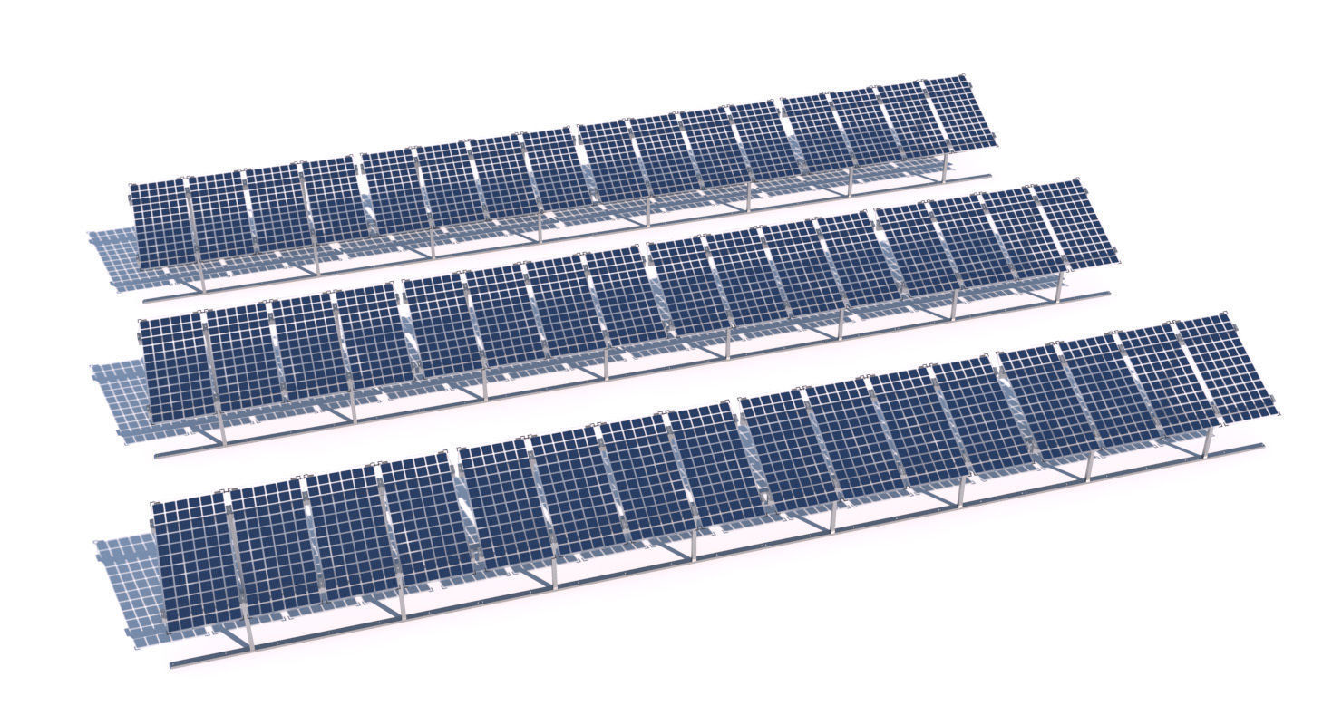 Bifacial solar panels - Static 3D model_6