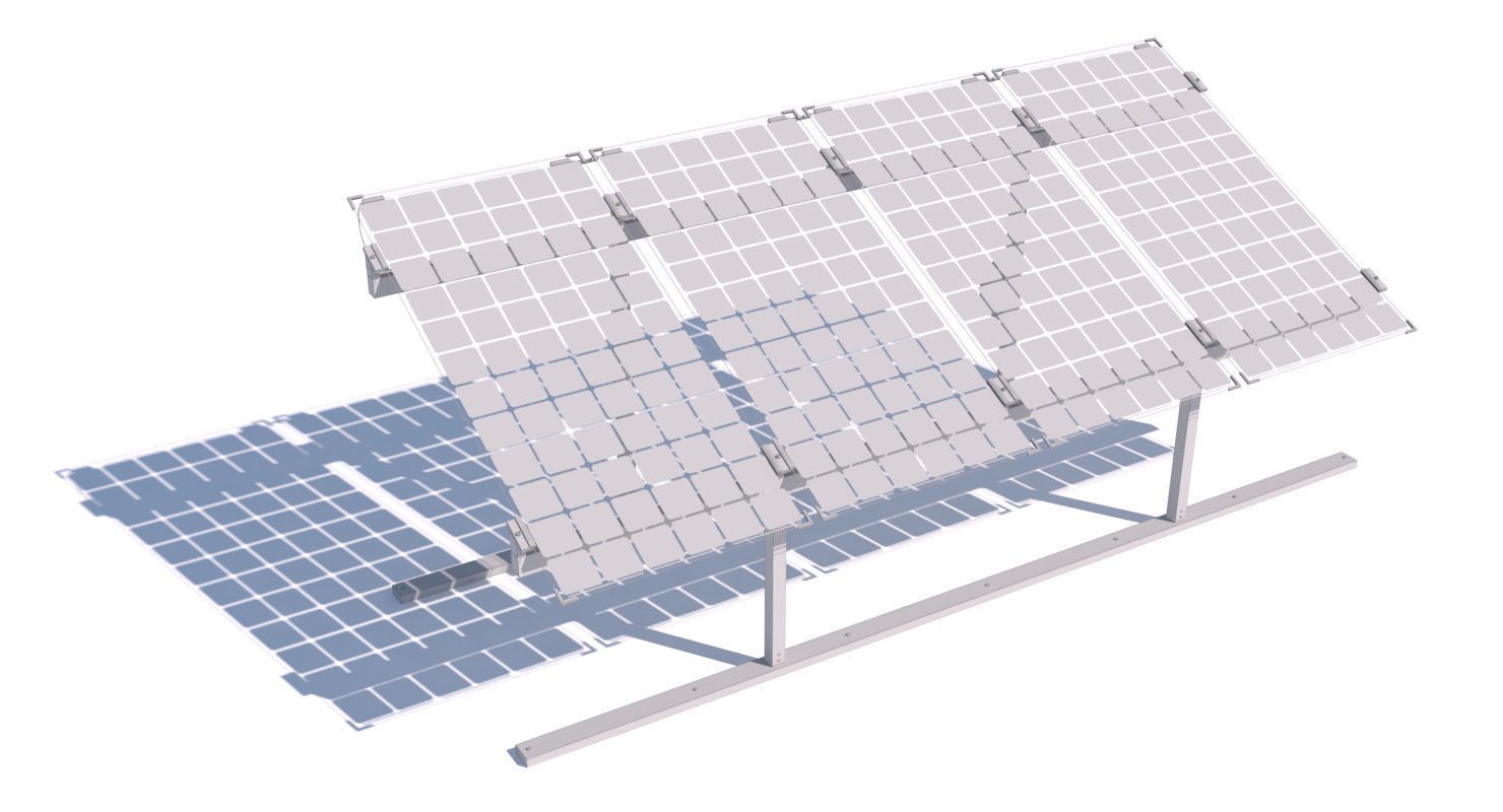 Bifacial solar panels - Static 3D model_8