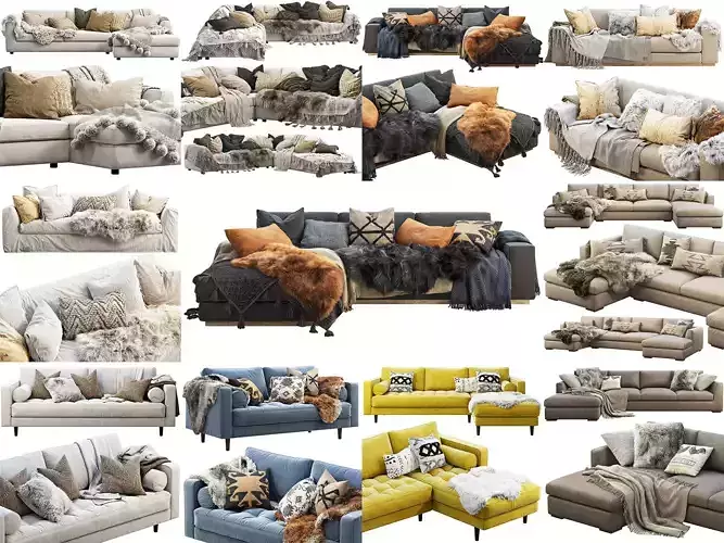 Scandinavian sofas collection x 10 