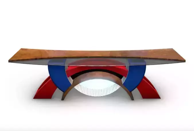 Virtual TV Studio News Desk 2 3D model