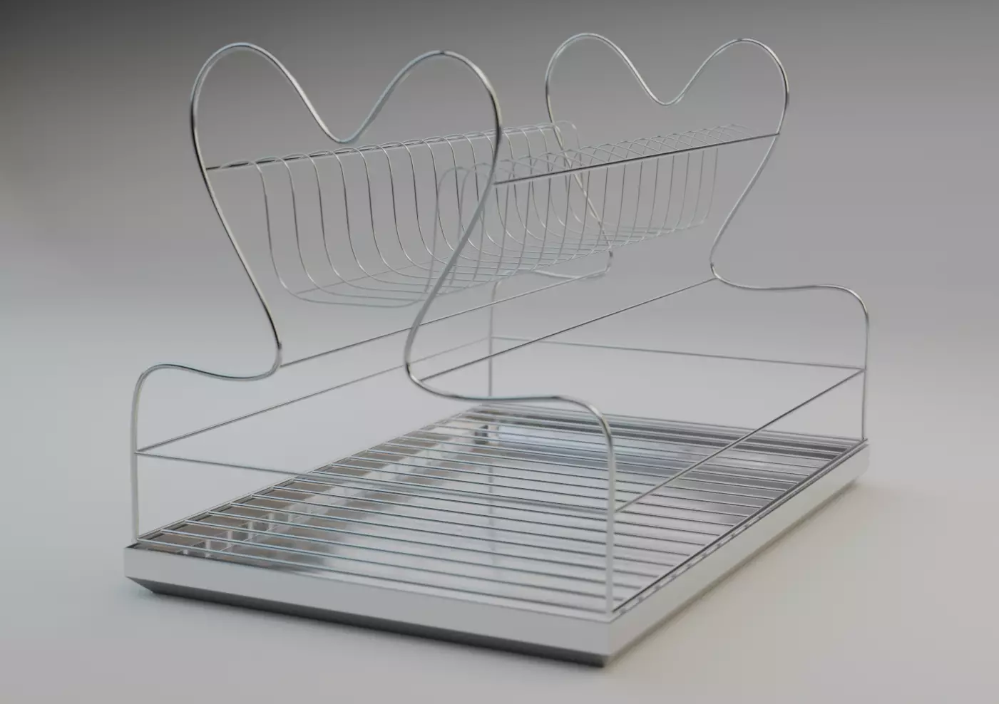 Heart Dish Drying Rack Free 3D model