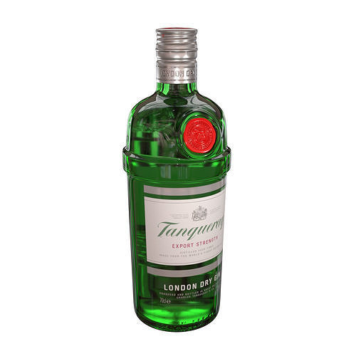 Tanqueray 70cl Bottle Set 3D model 3