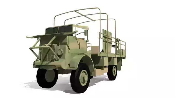 Bedford QL Military Truck Low-poly 3D model