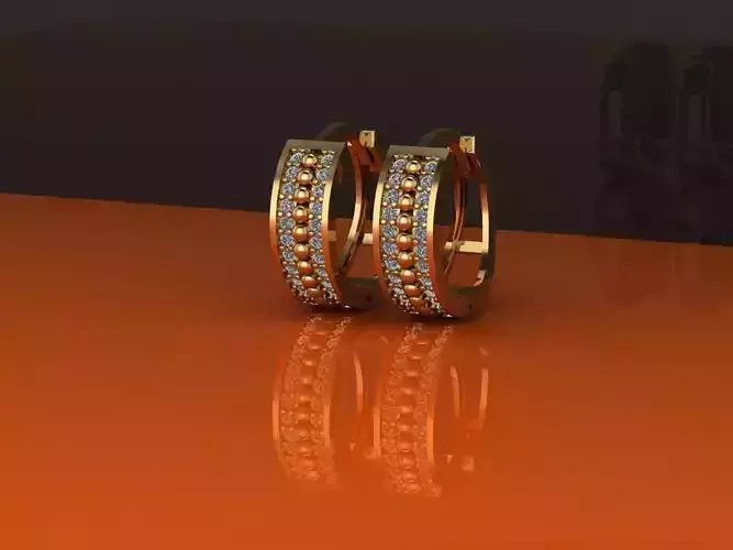 earring two gold hoop earrings with diamonds