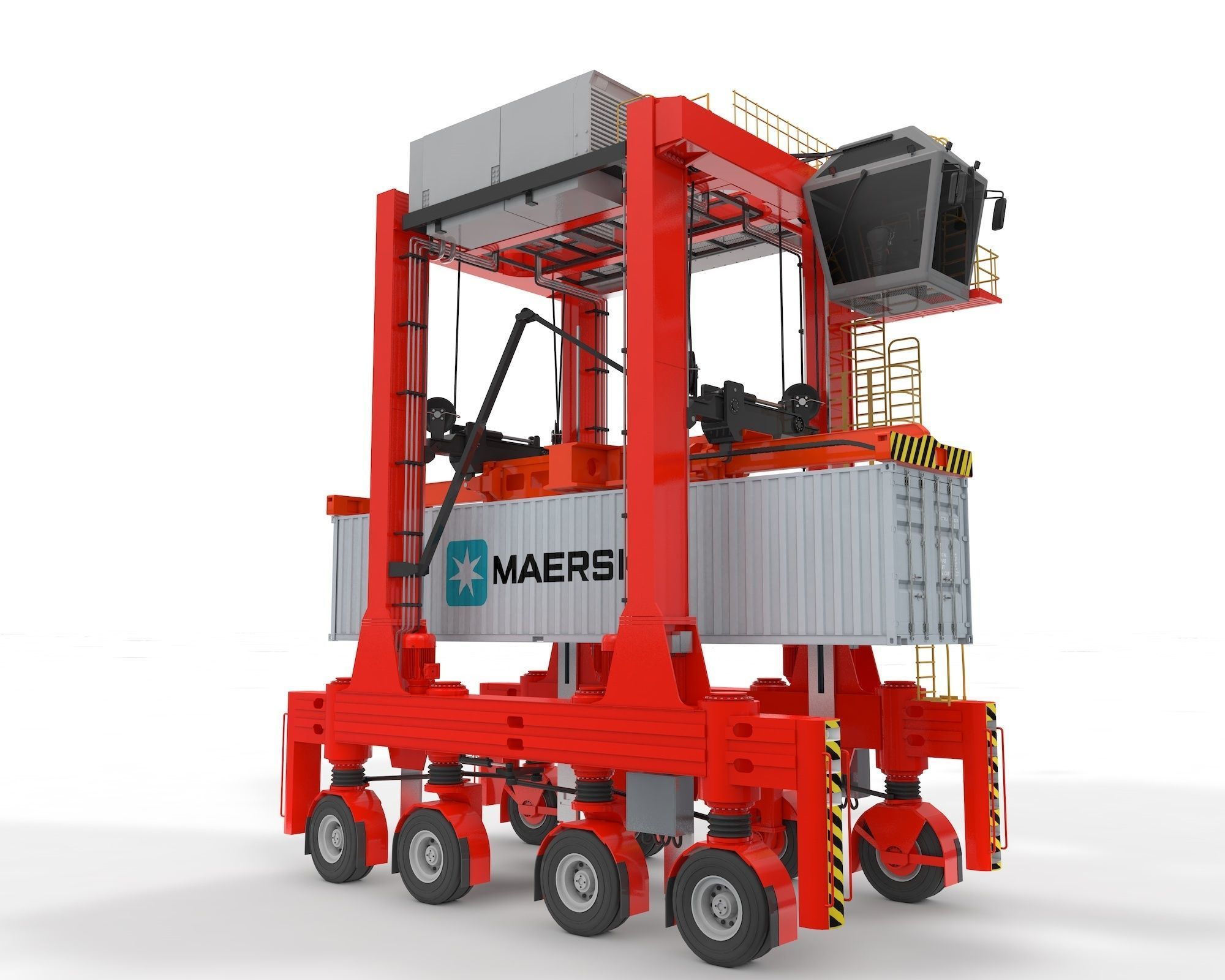 Container Handler and Straddle Carrier  3D Model Collection_23