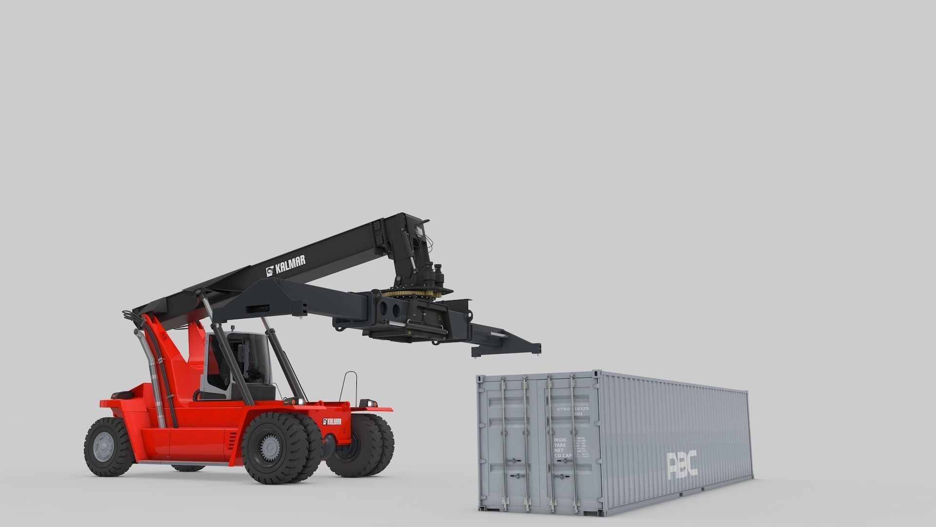 Container Handler and Straddle Carrier  3D Model Collection_10