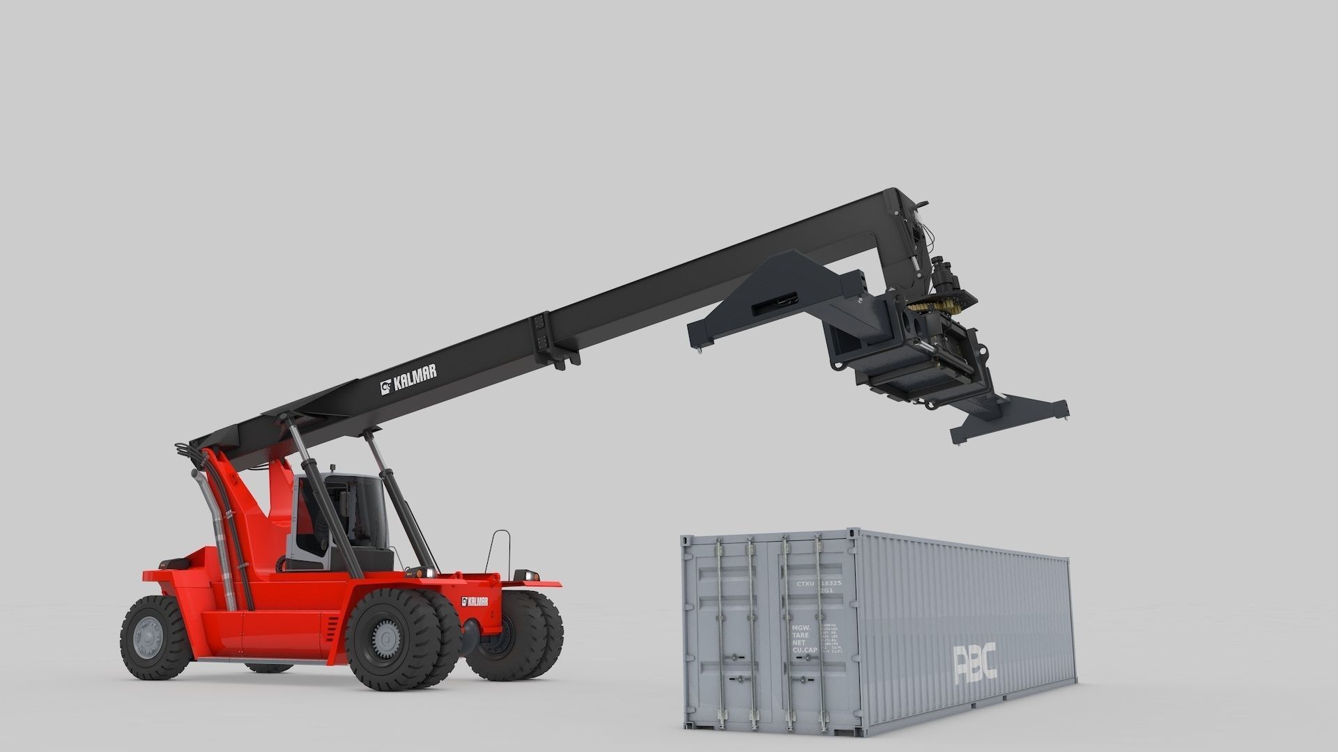 Container Handler and Straddle Carrier  3D Model Collection_11