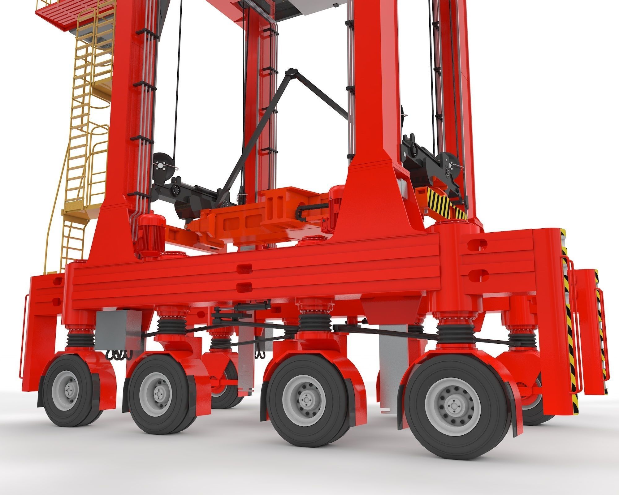 Container Handler and Straddle Carrier  3D Model Collection_30