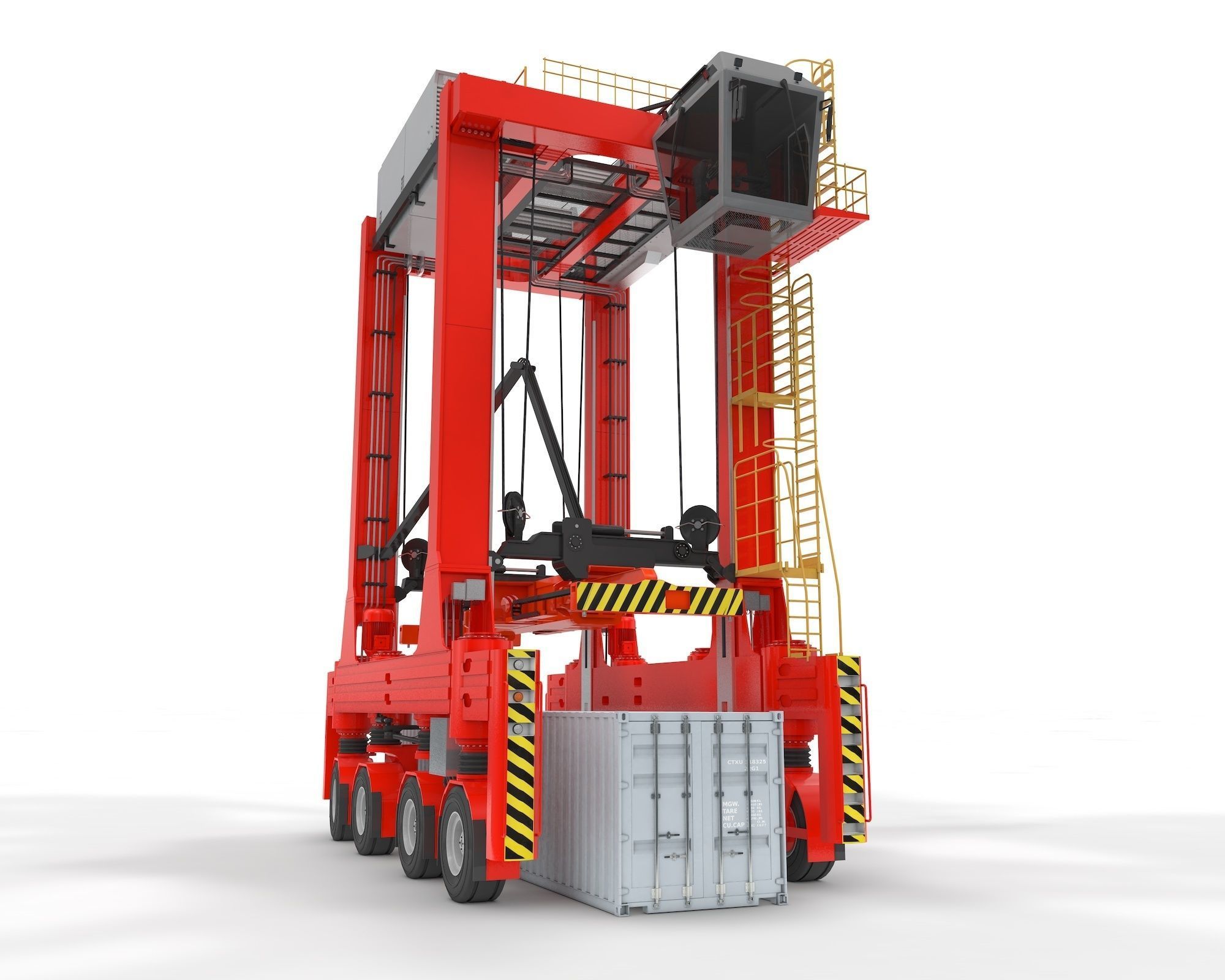 Container Handler and Straddle Carrier  3D Model Collection_20