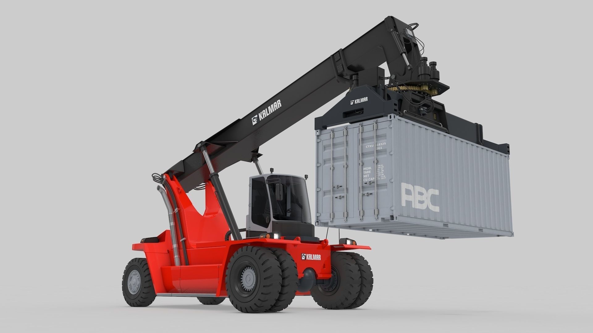 Container Handler and Straddle Carrier  3D Model Collection_14
