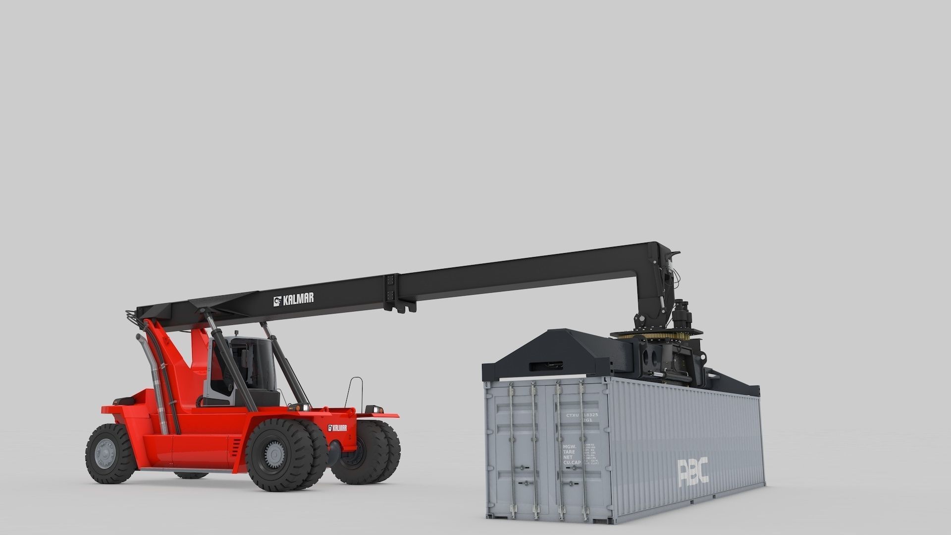 Container Handler and Straddle Carrier  3D Model Collection_12