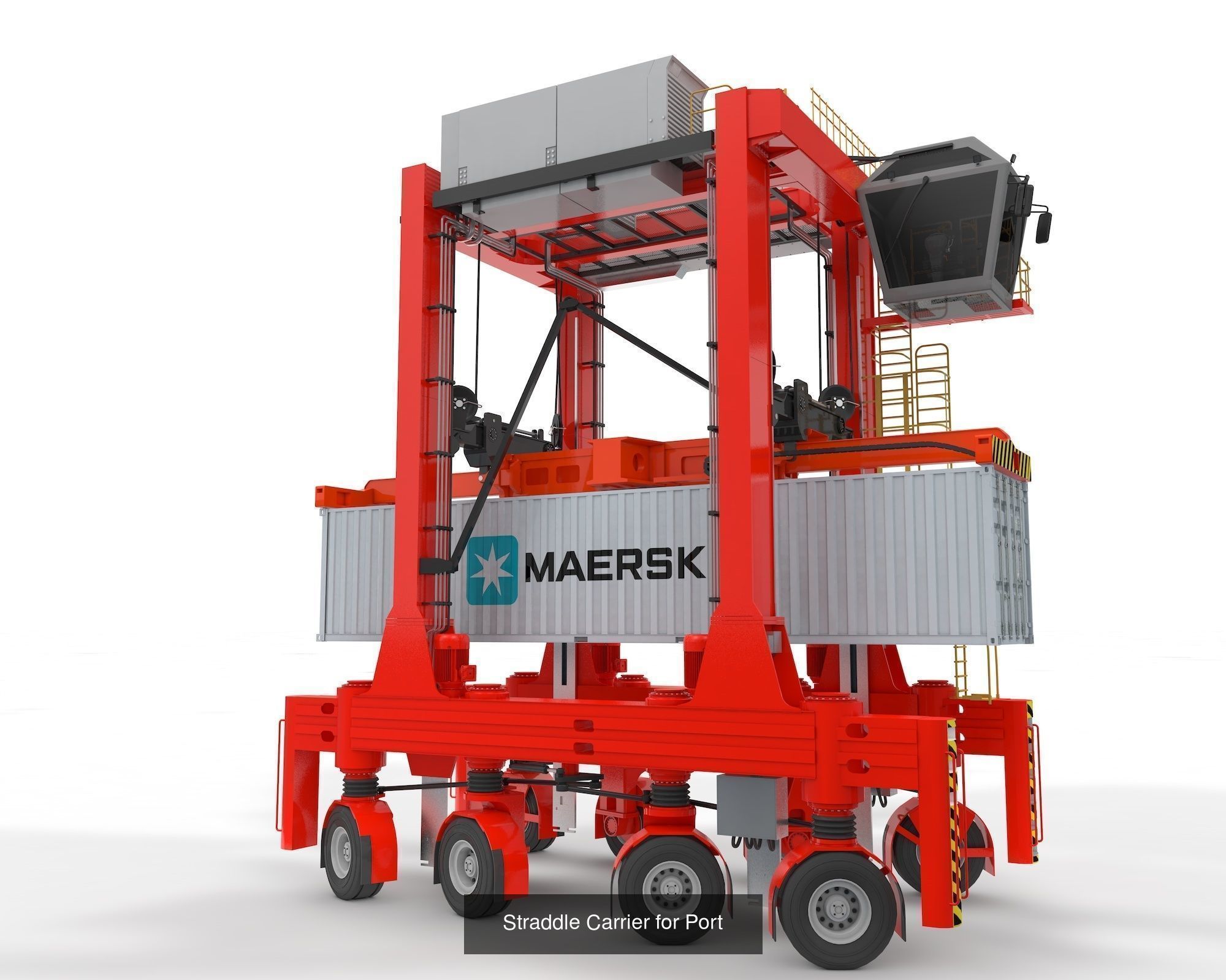 Container Handler and Straddle Carrier  3D Model Collection_1