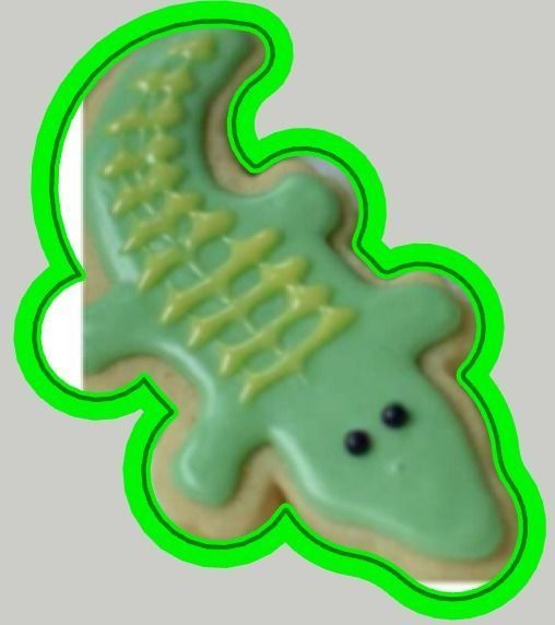 Crocodile Cookie Cutter 3D print model_3