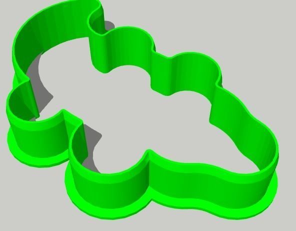 Crocodile Cookie Cutter 3D print model_2