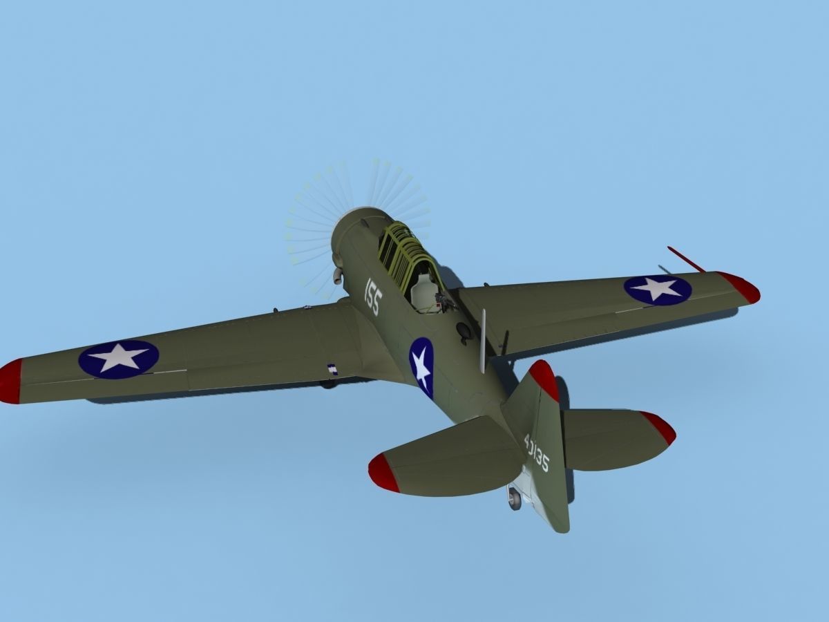 North American AT-6 Texan v01 USAAC 3D model_7