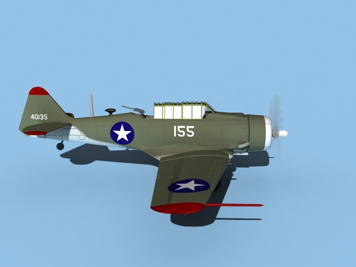 North American AT-6 Texan v01 USAAC 3D model_4