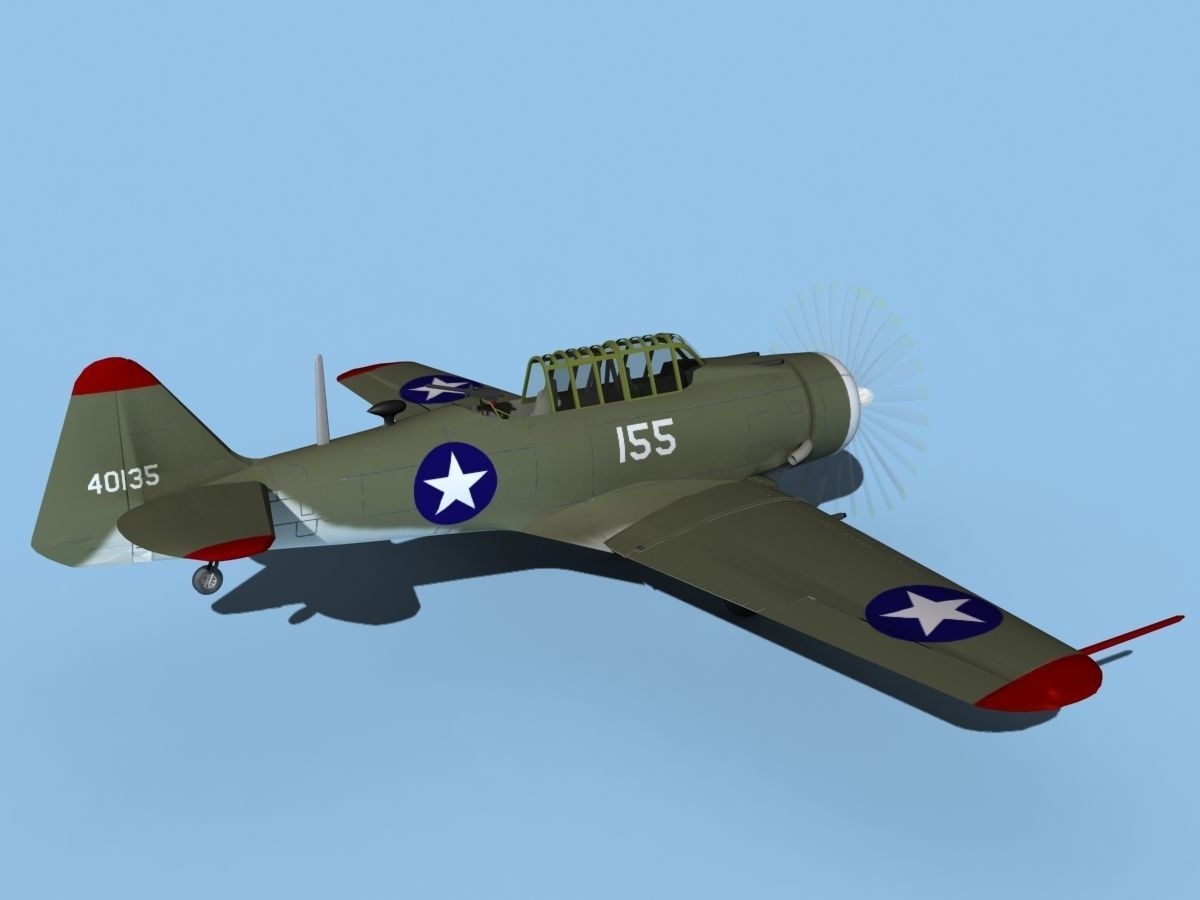North American AT-6 Texan v01 USAAC 3D model_5